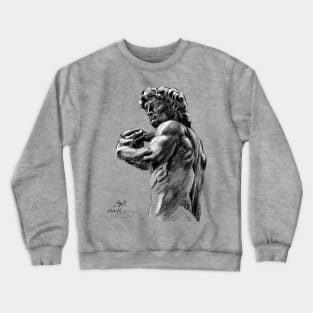 David Michelangelo sketch Florence (on grey background) Crewneck Sweatshirt